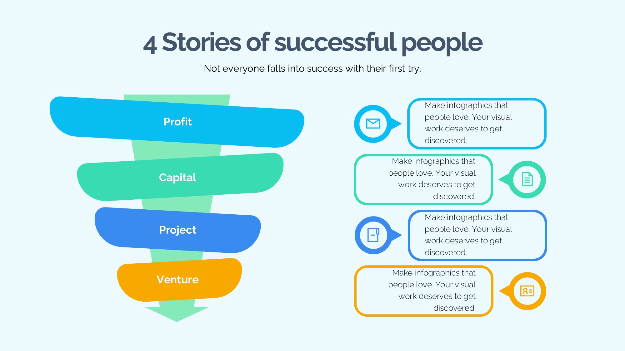 锥形漏斗过滤信息图示PPT模板