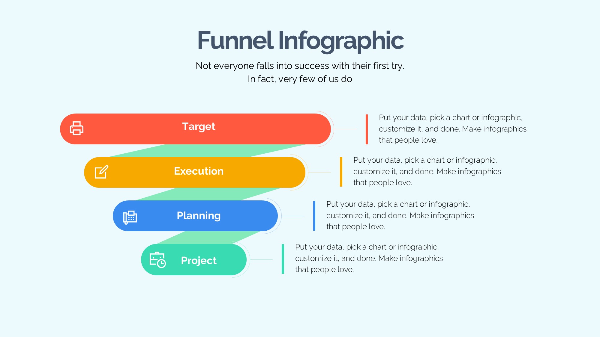 锥形漏斗过滤信息图示PPT模板