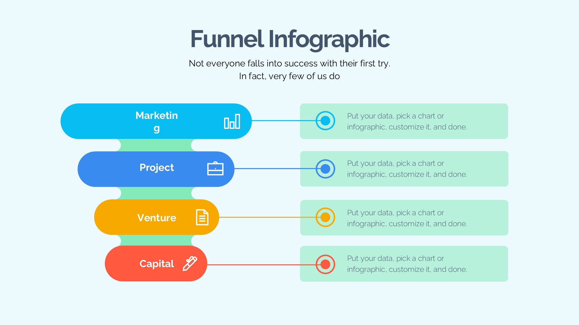 锥形漏斗过滤信息图示PPT模板