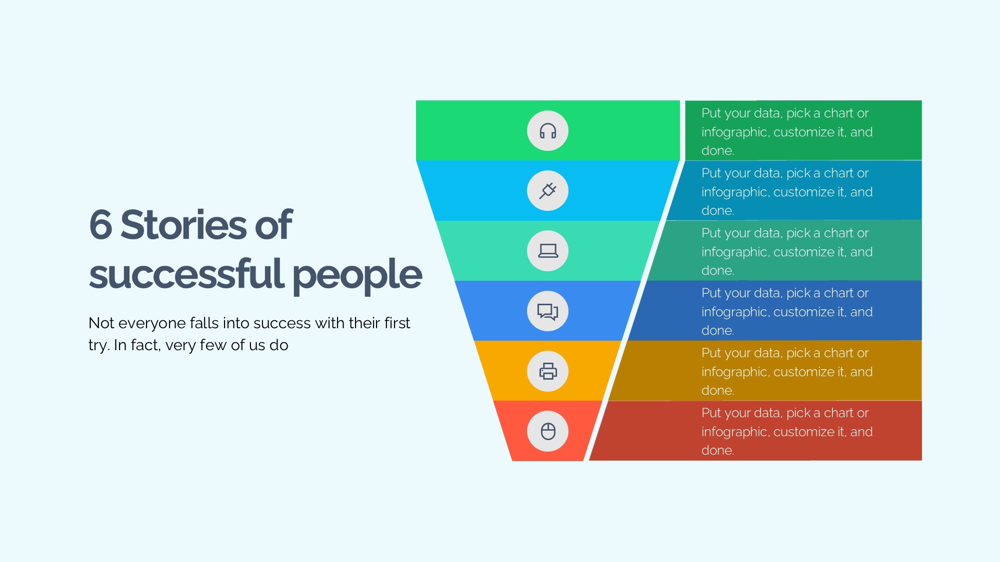 锥形漏斗过滤信息图示PPT模板