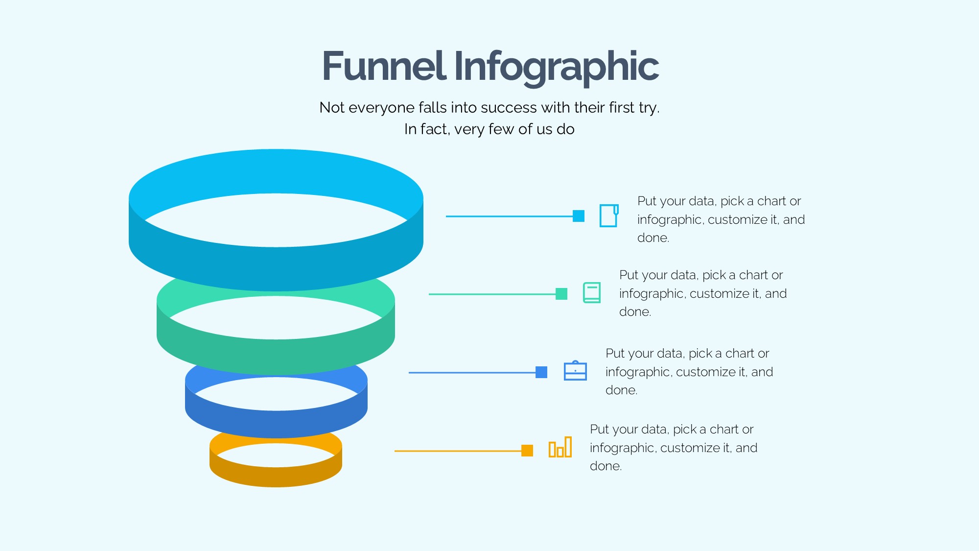 锥形漏斗过滤信息图示PPT模板