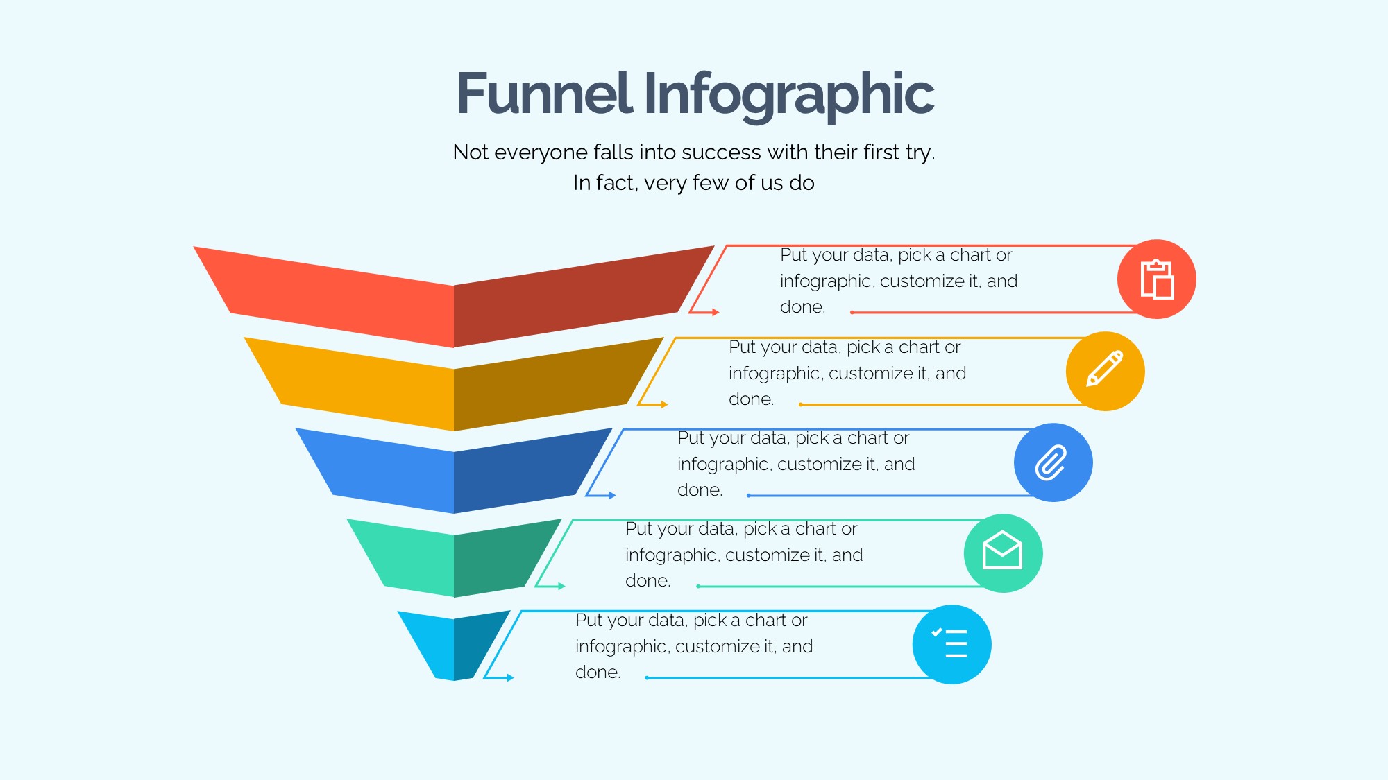 锥形漏斗过滤信息图示PPT模板