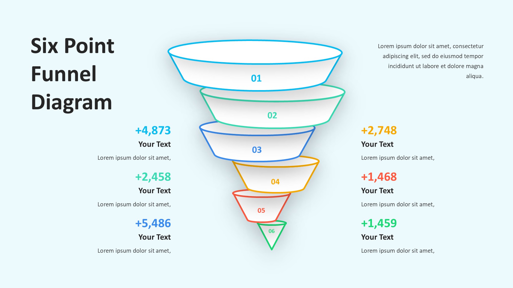 锥形漏斗过滤信息图示PPT模板