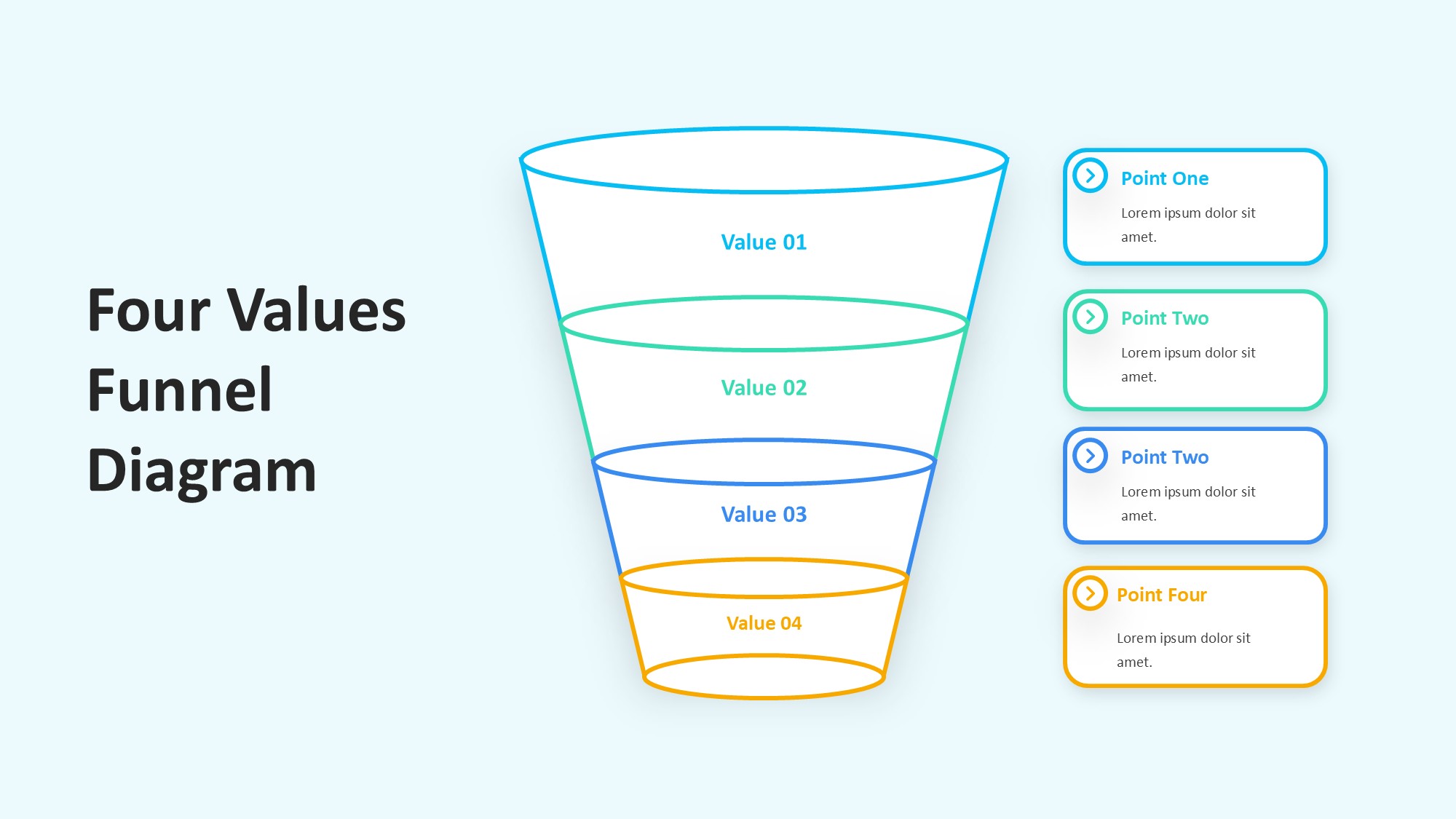锥形漏斗过滤信息图示PPT模板