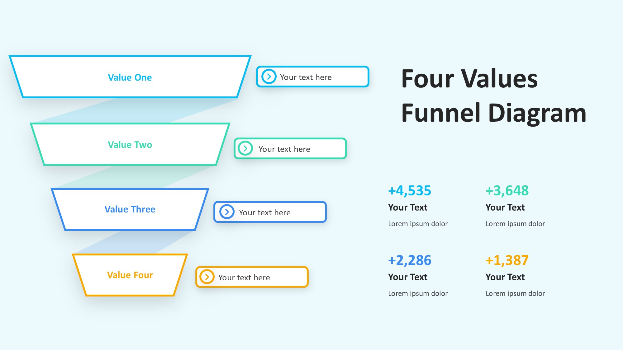 锥形漏斗过滤信息图示PPT模板