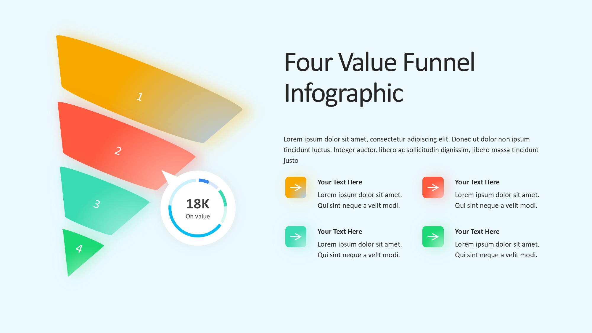 锥形漏斗过滤信息图示PPT模板