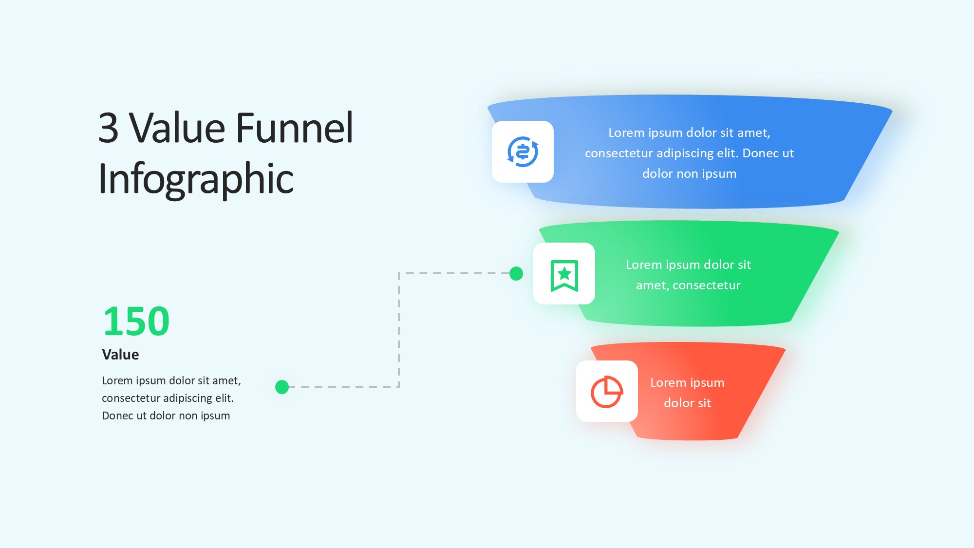 锥形漏斗过滤信息图示PPT模板