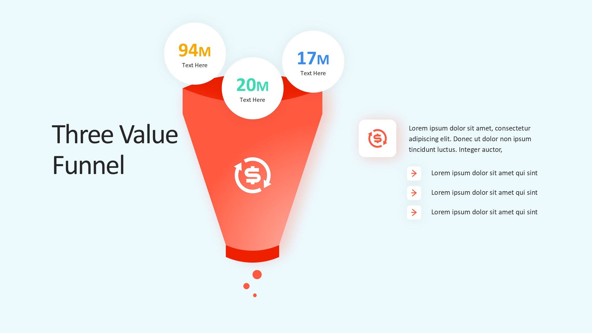 锥形漏斗过滤信息图示PPT模板