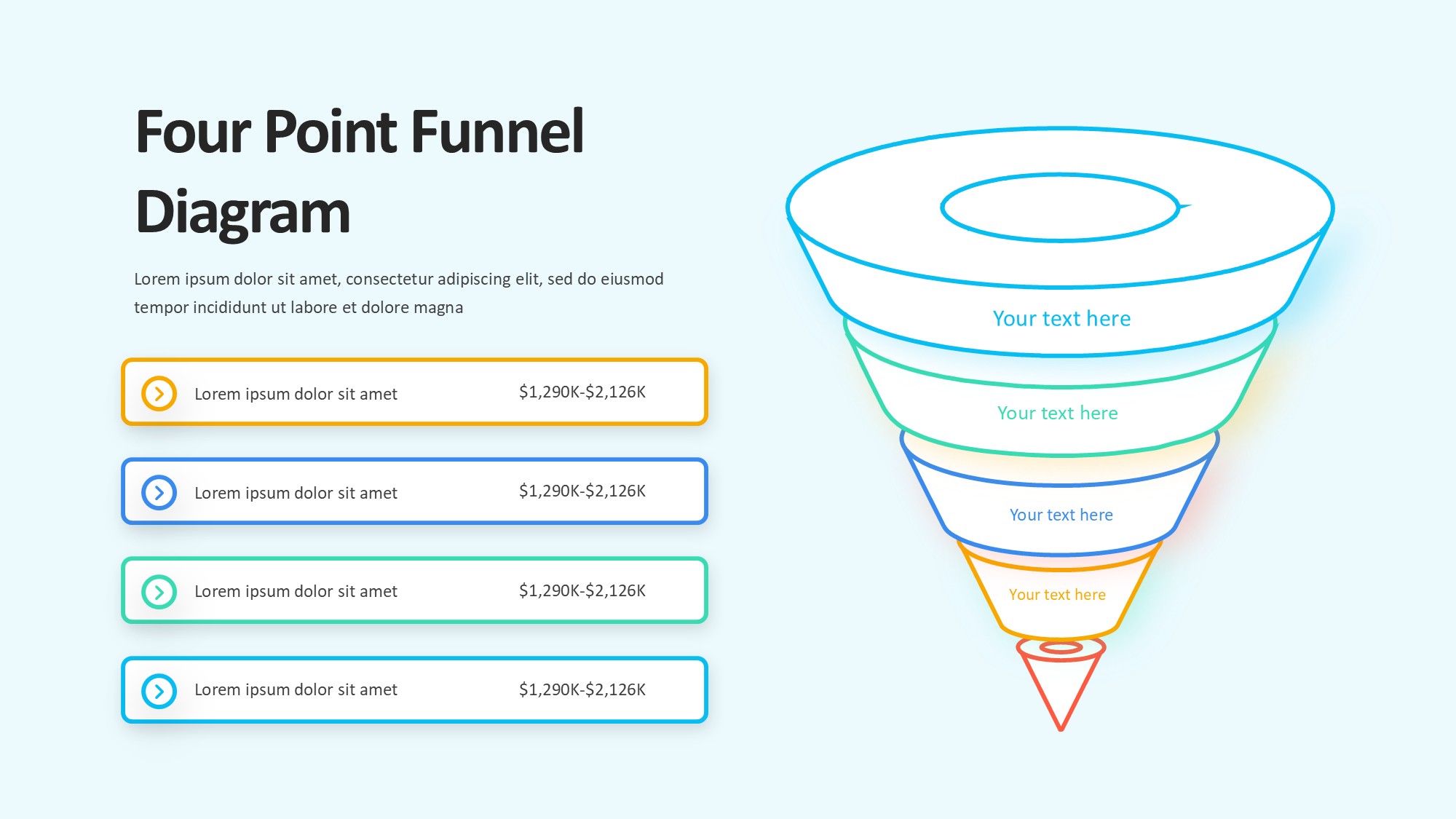 锥形漏斗过滤信息图示PPT模板