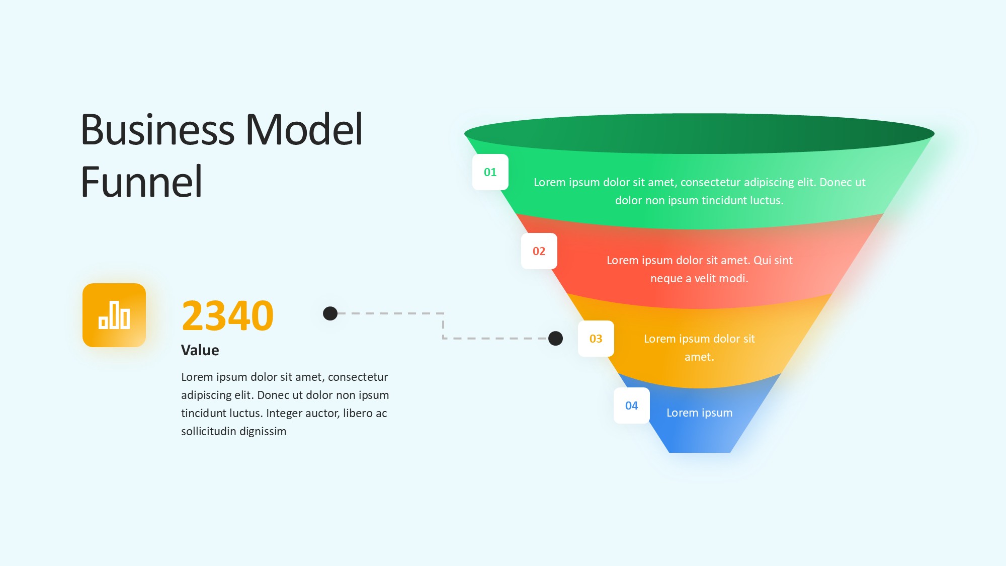 锥形漏斗过滤信息图示PPT模板