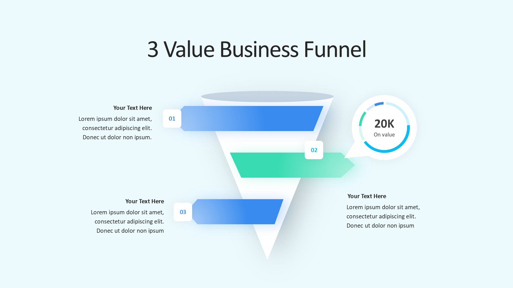 锥形漏斗过滤信息图示PPT模板