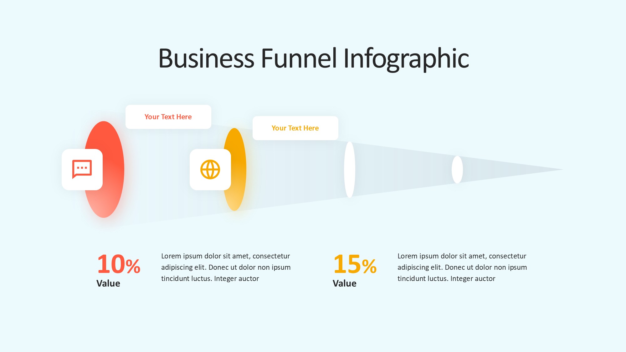 锥形漏斗过滤信息图示PPT模板