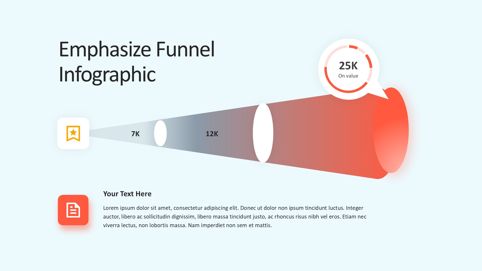 锥形漏斗过滤信息图示PPT模板