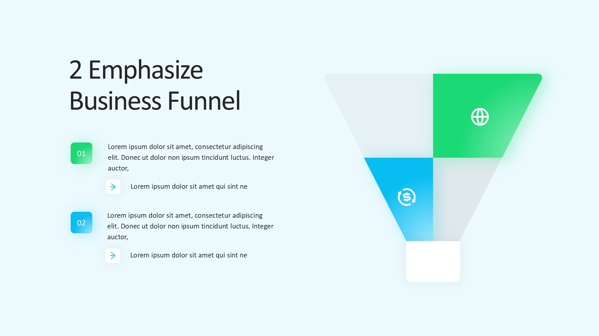 锥形漏斗过滤信息图示PPT模板