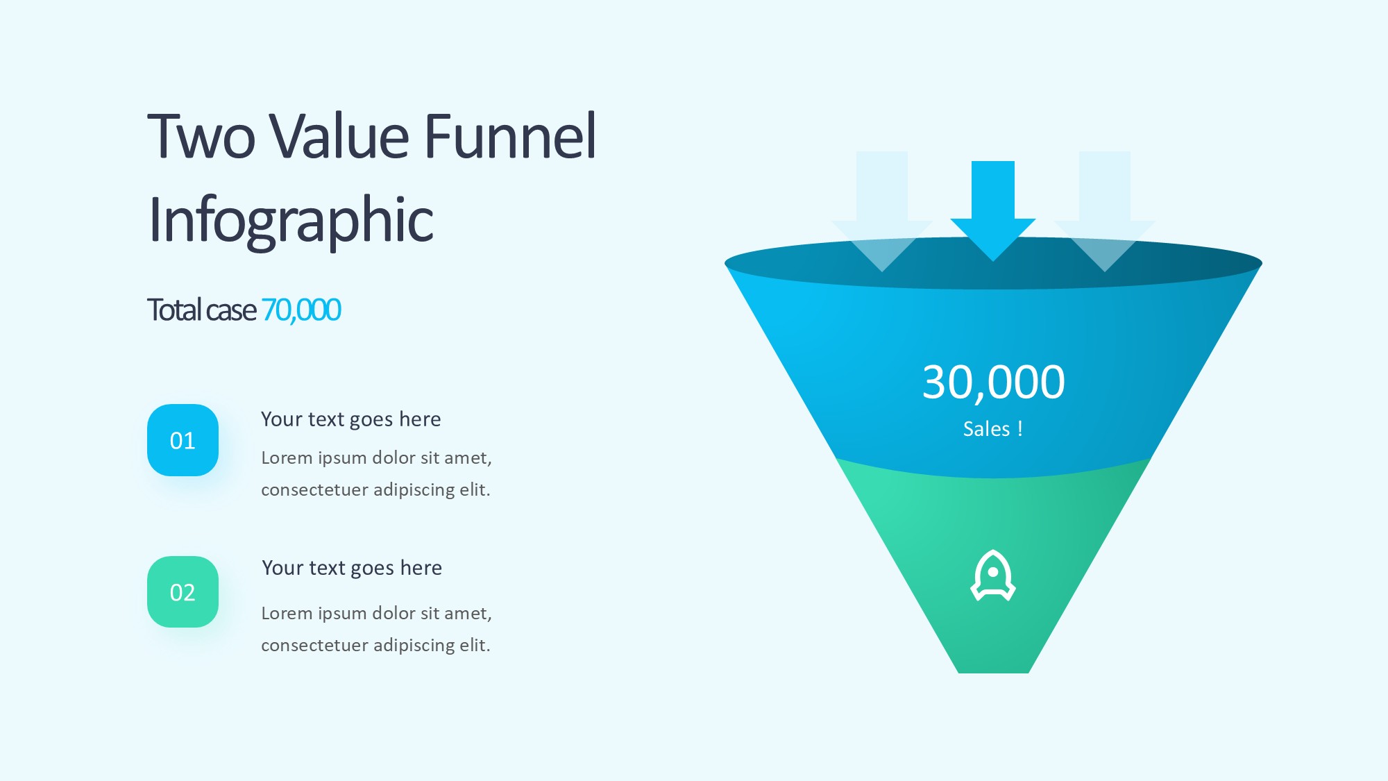 锥形漏斗过滤信息图示PPT模板