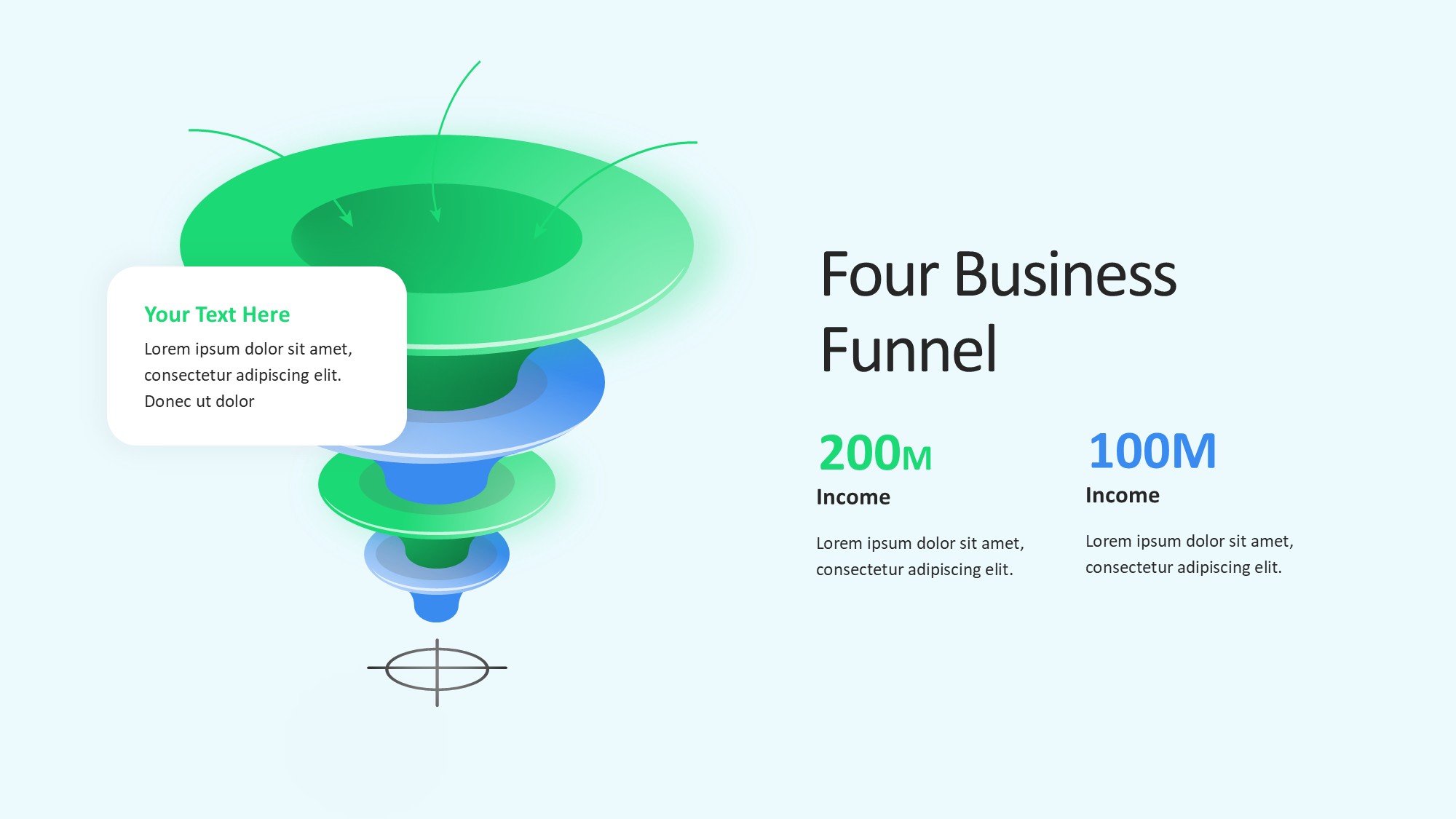 锥形漏斗过滤信息图示PPT模板