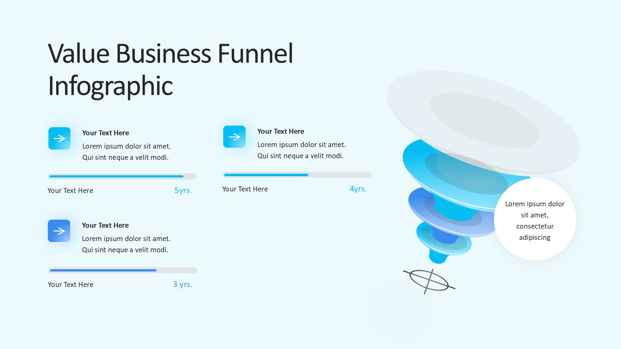 锥形漏斗过滤信息图示PPT模板