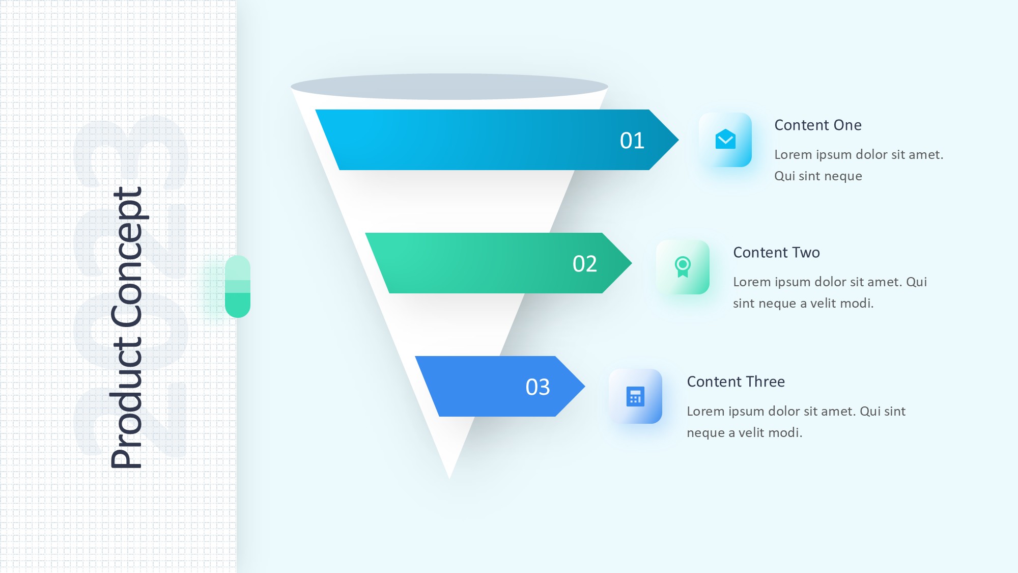 锥形漏斗过滤信息图示PPT模板