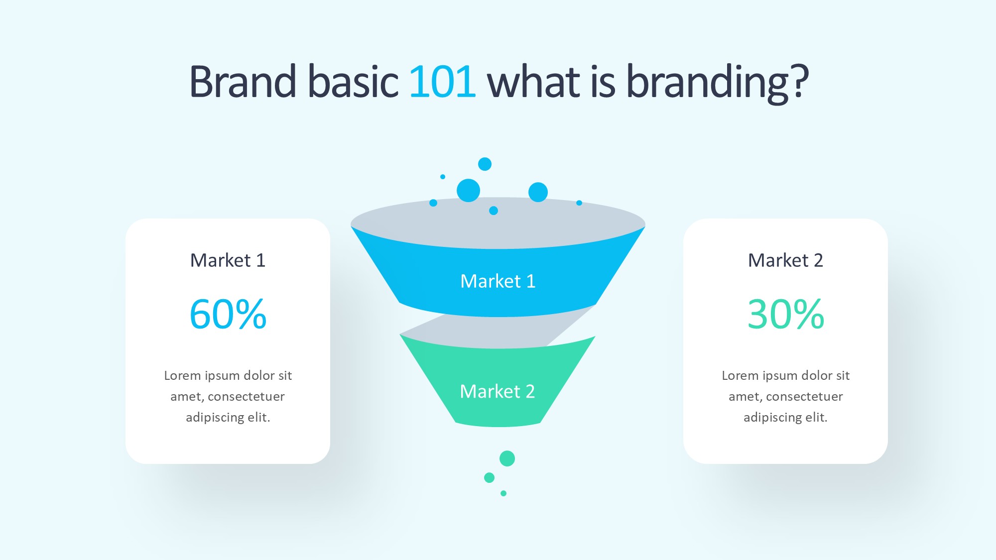 锥形漏斗过滤信息图示PPT模板