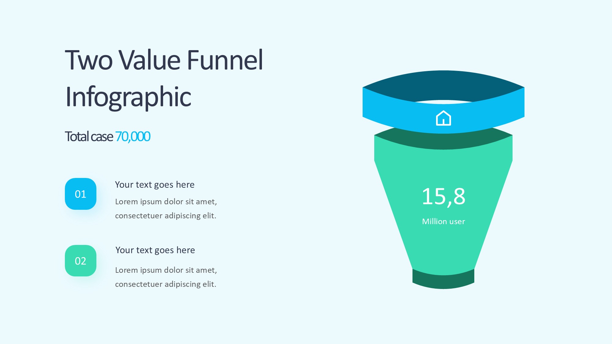 锥形漏斗过滤信息图示PPT模板