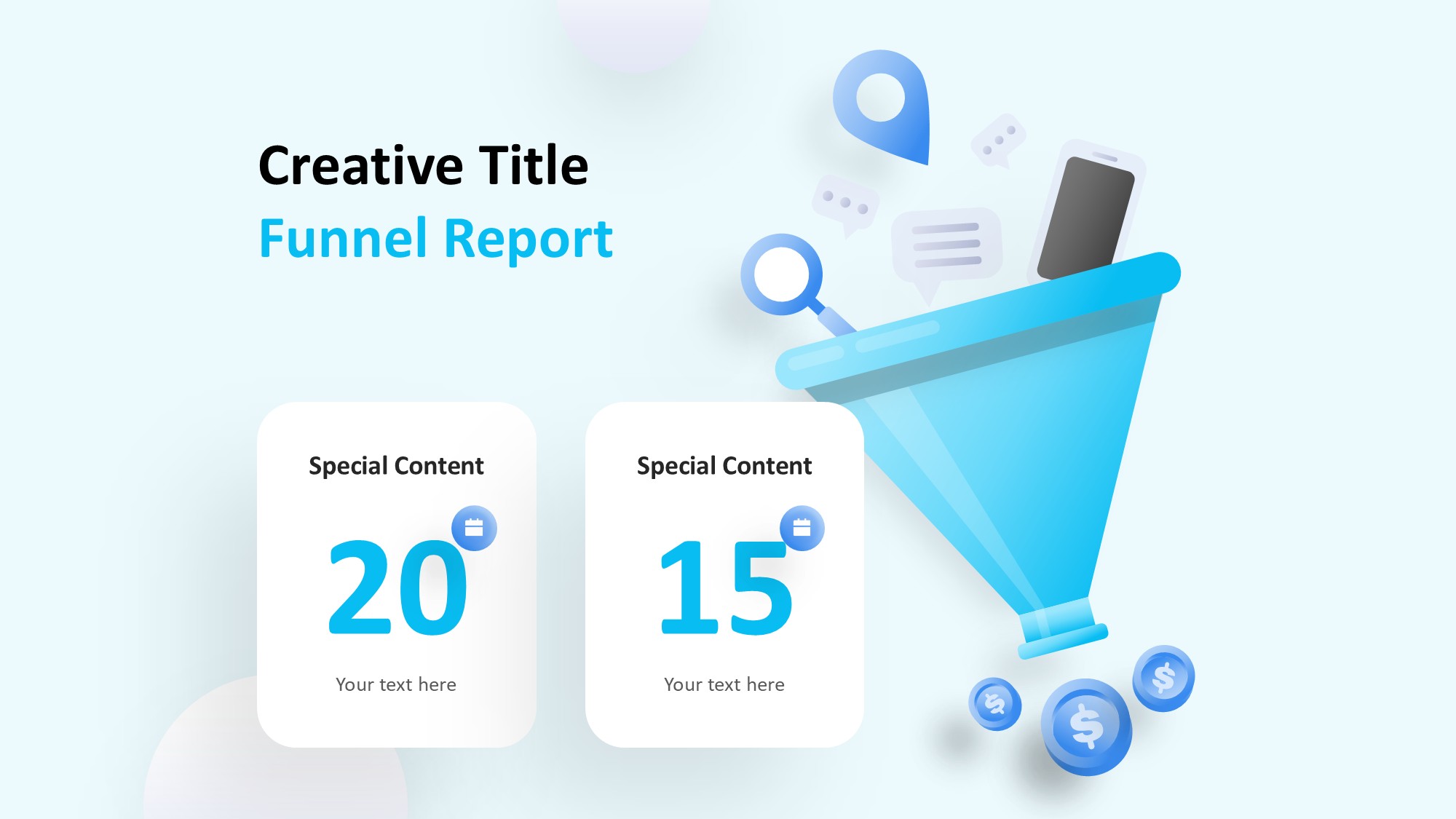 锥形漏斗过滤信息图示PPT模板