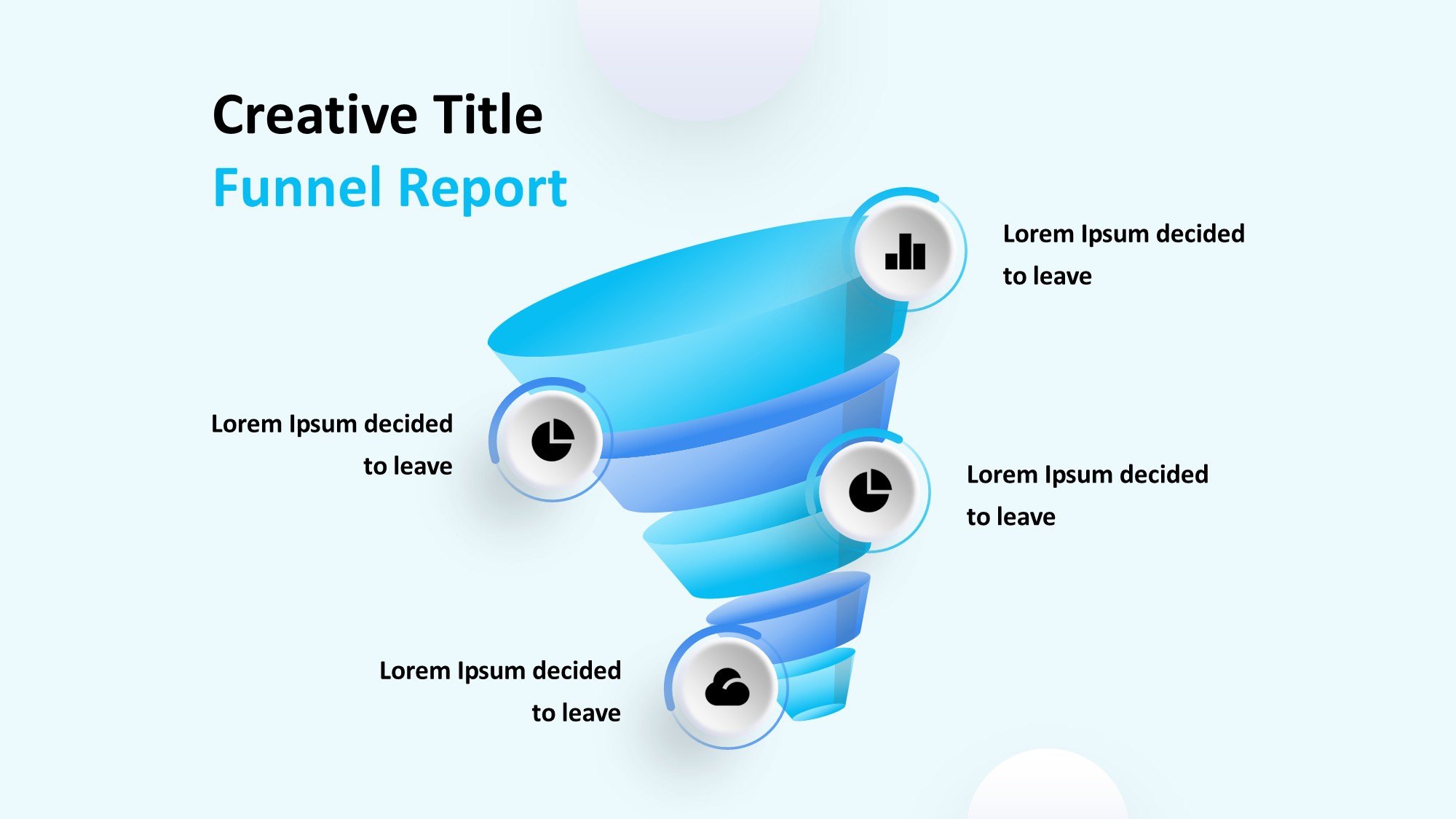 锥形漏斗过滤信息图示PPT模板