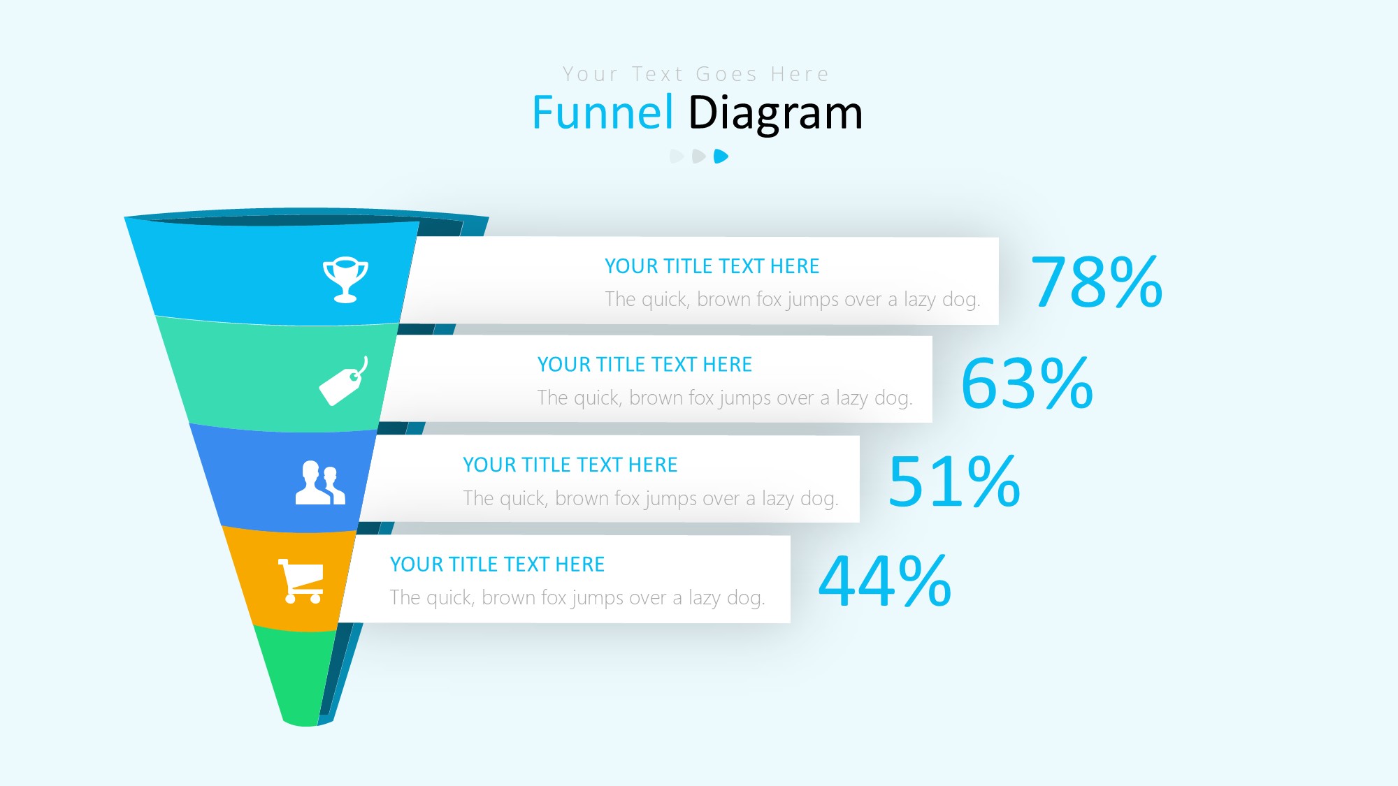 锥形漏斗过滤信息图示PPT模板