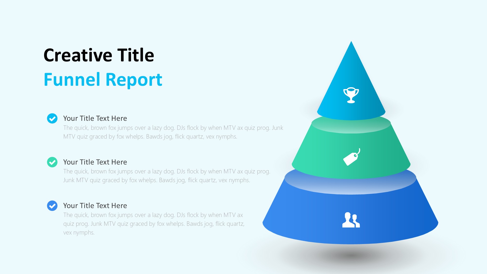 锥形漏斗过滤信息图示PPT模板