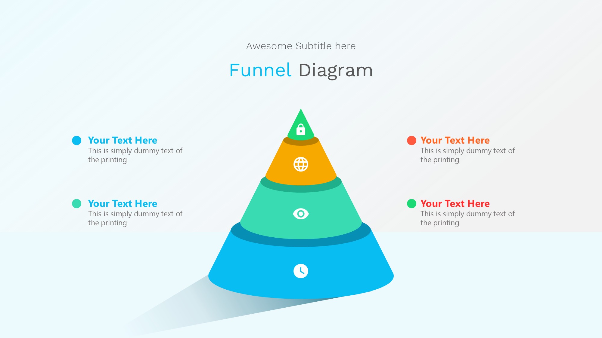 锥形漏斗过滤信息图示PPT模板