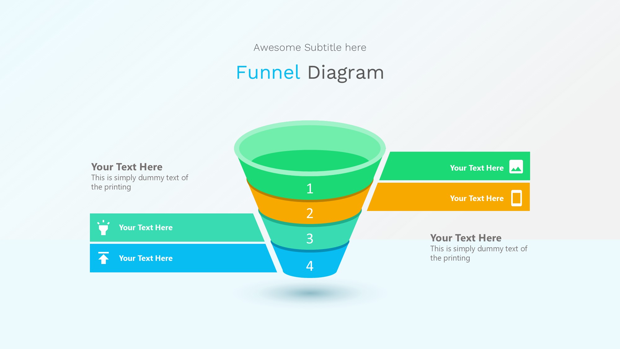 锥形漏斗过滤信息图示PPT模板