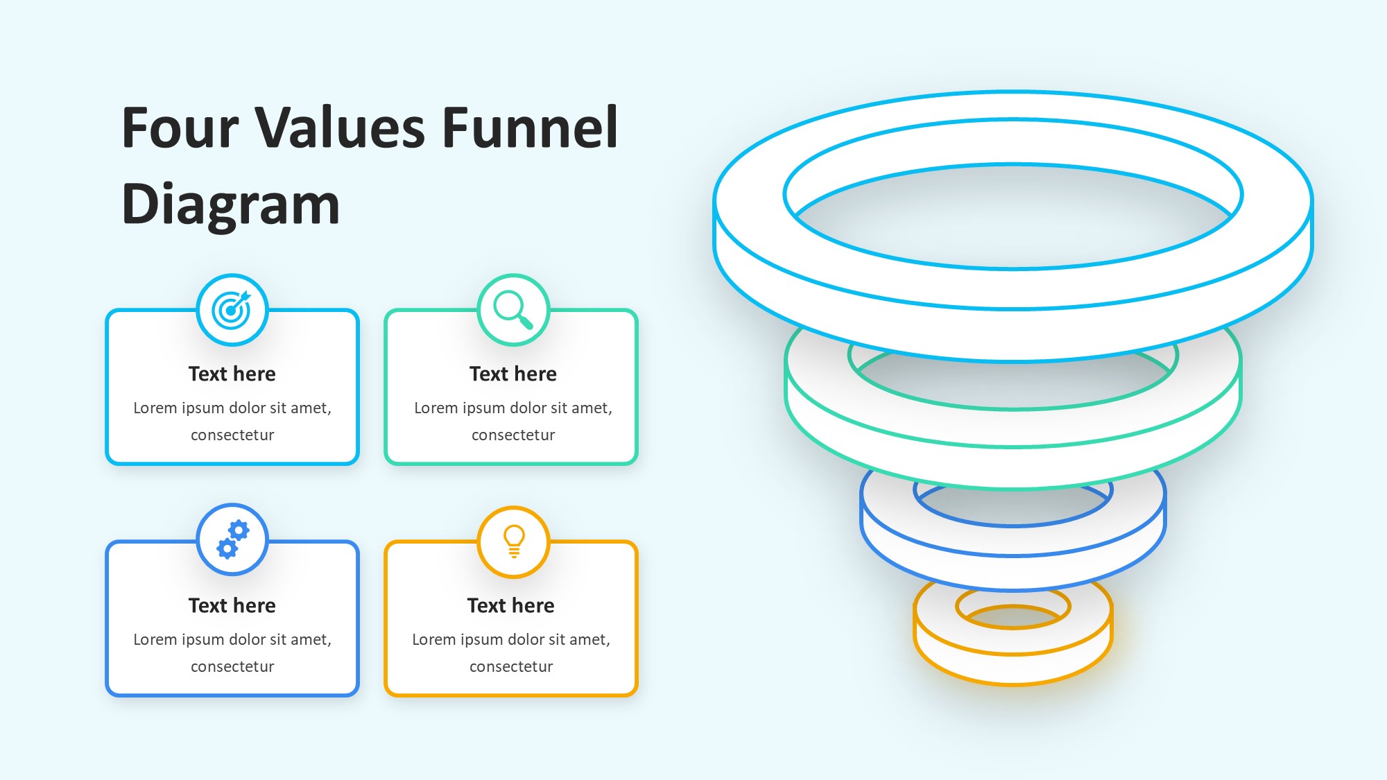 锥形漏斗过滤信息图示PPT模板
