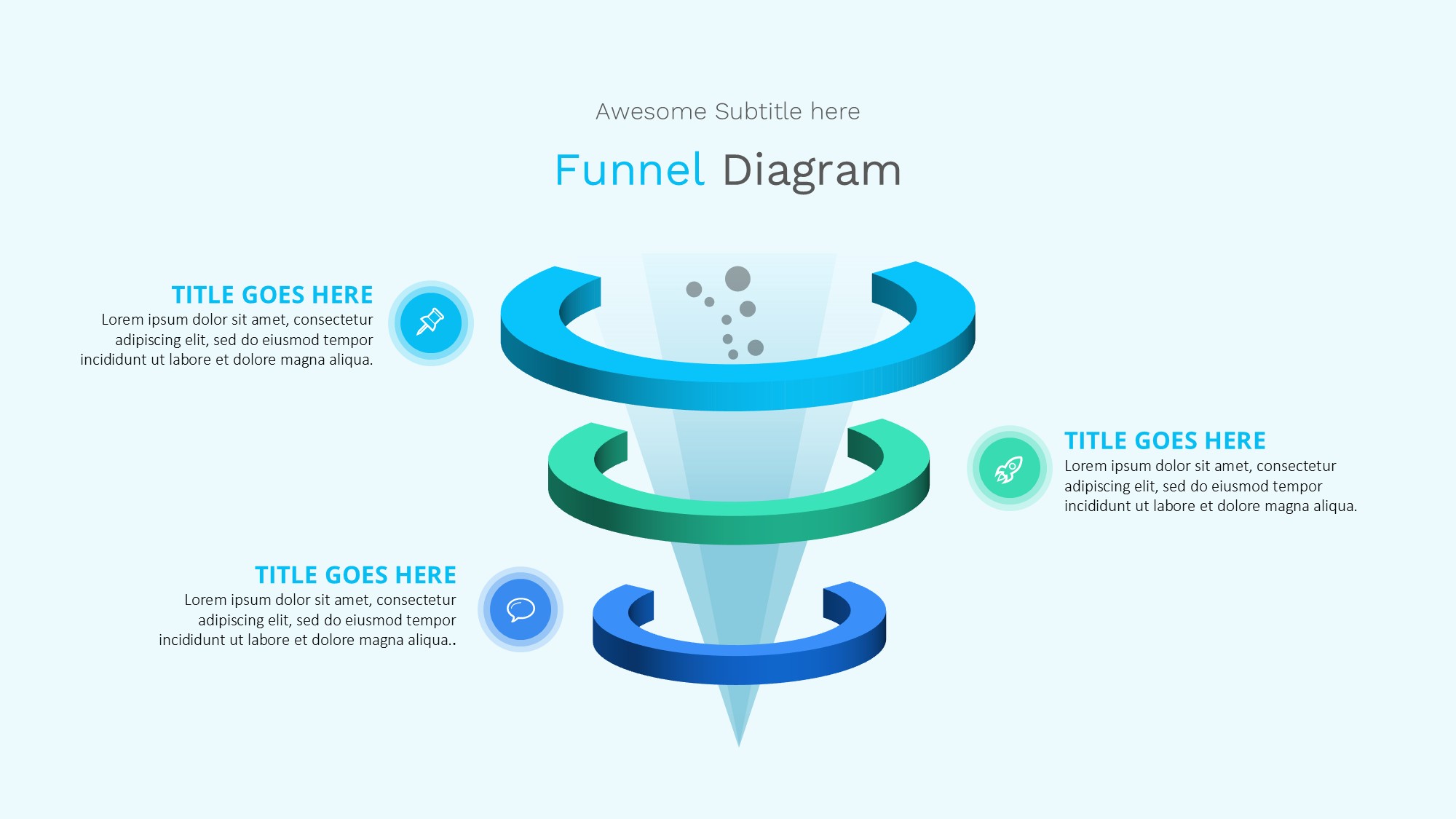 锥形漏斗过滤信息图示PPT模板