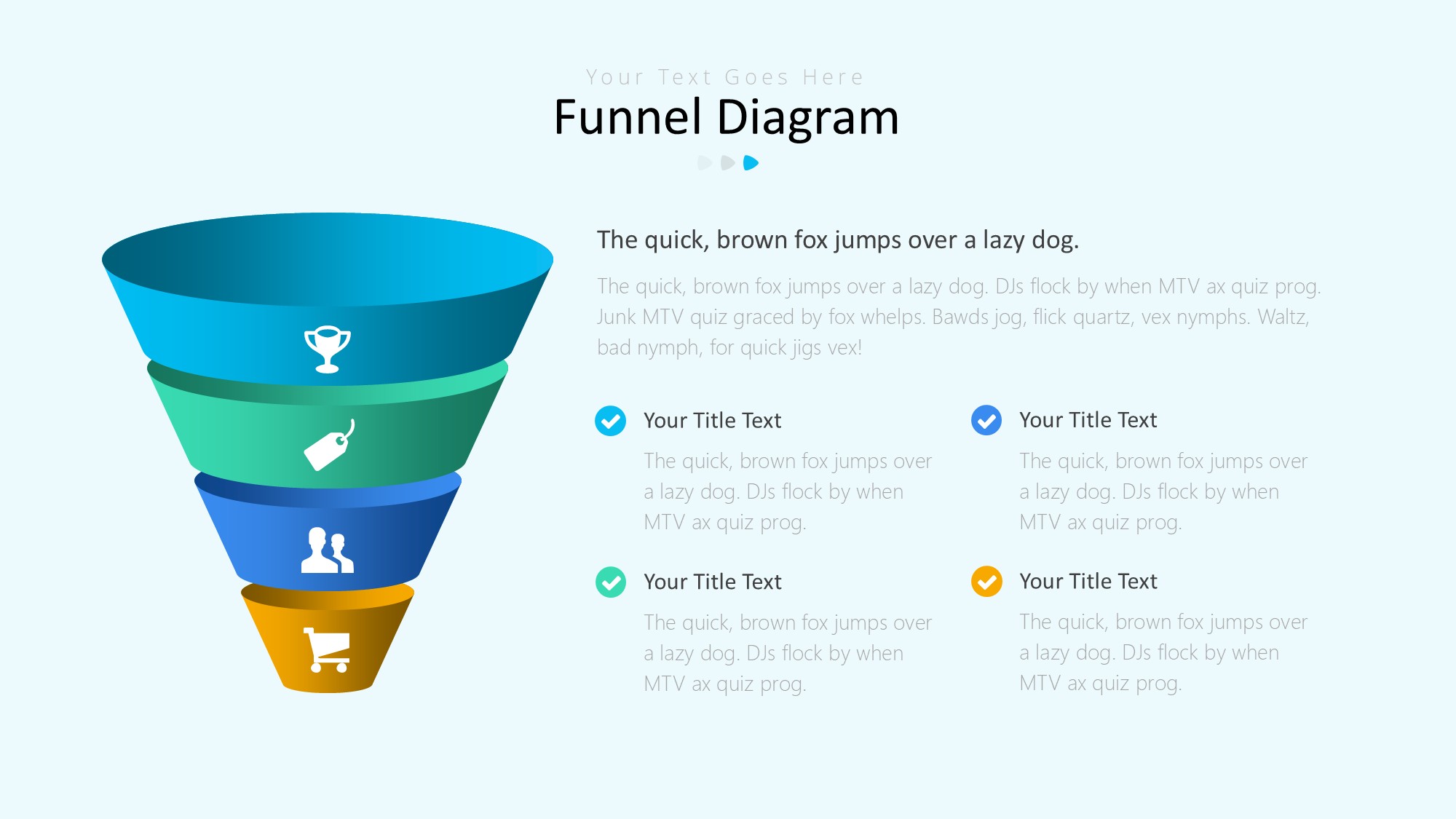 锥形漏斗过滤信息图示PPT模板
