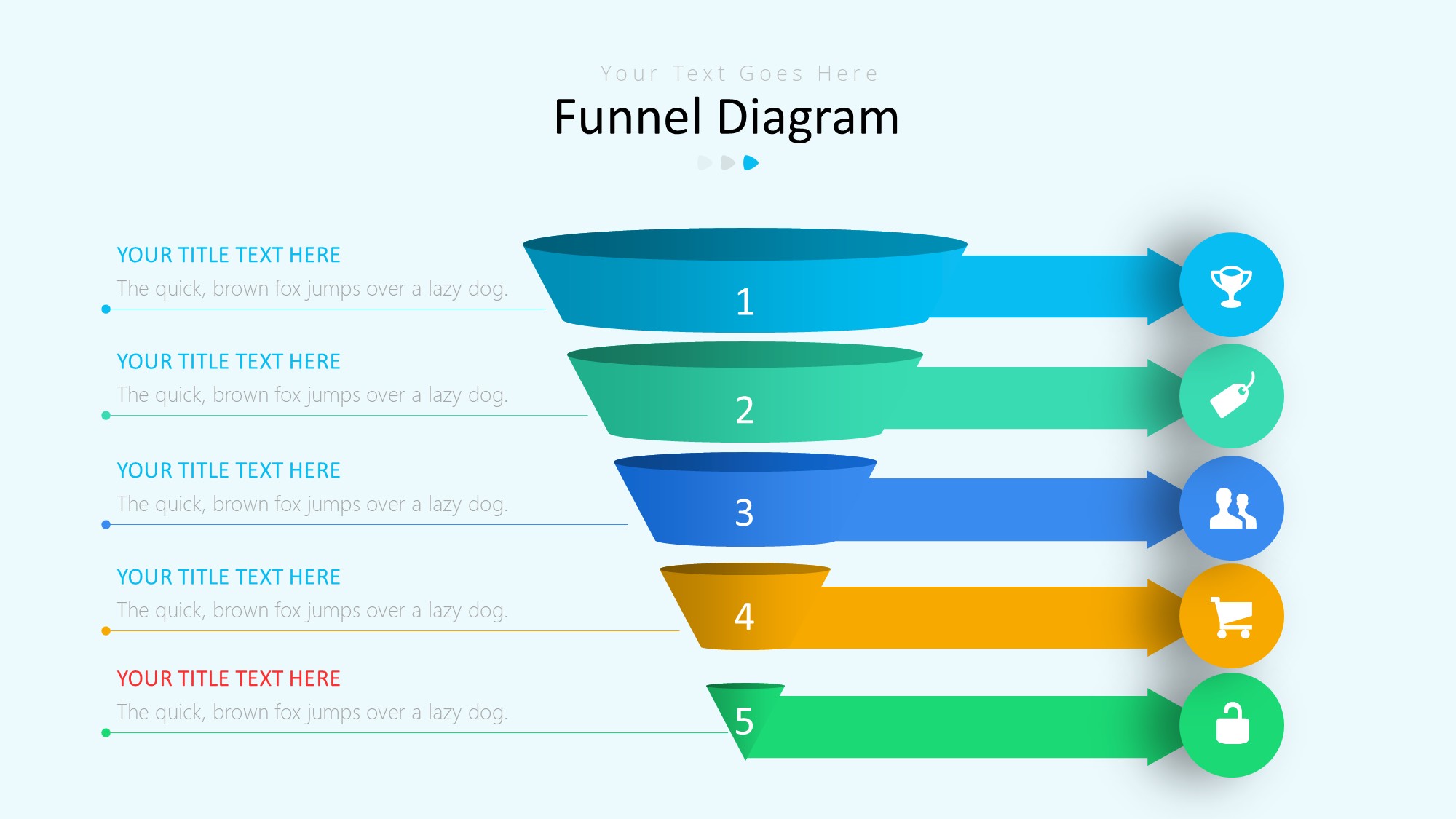 锥形漏斗过滤信息图示PPT模板