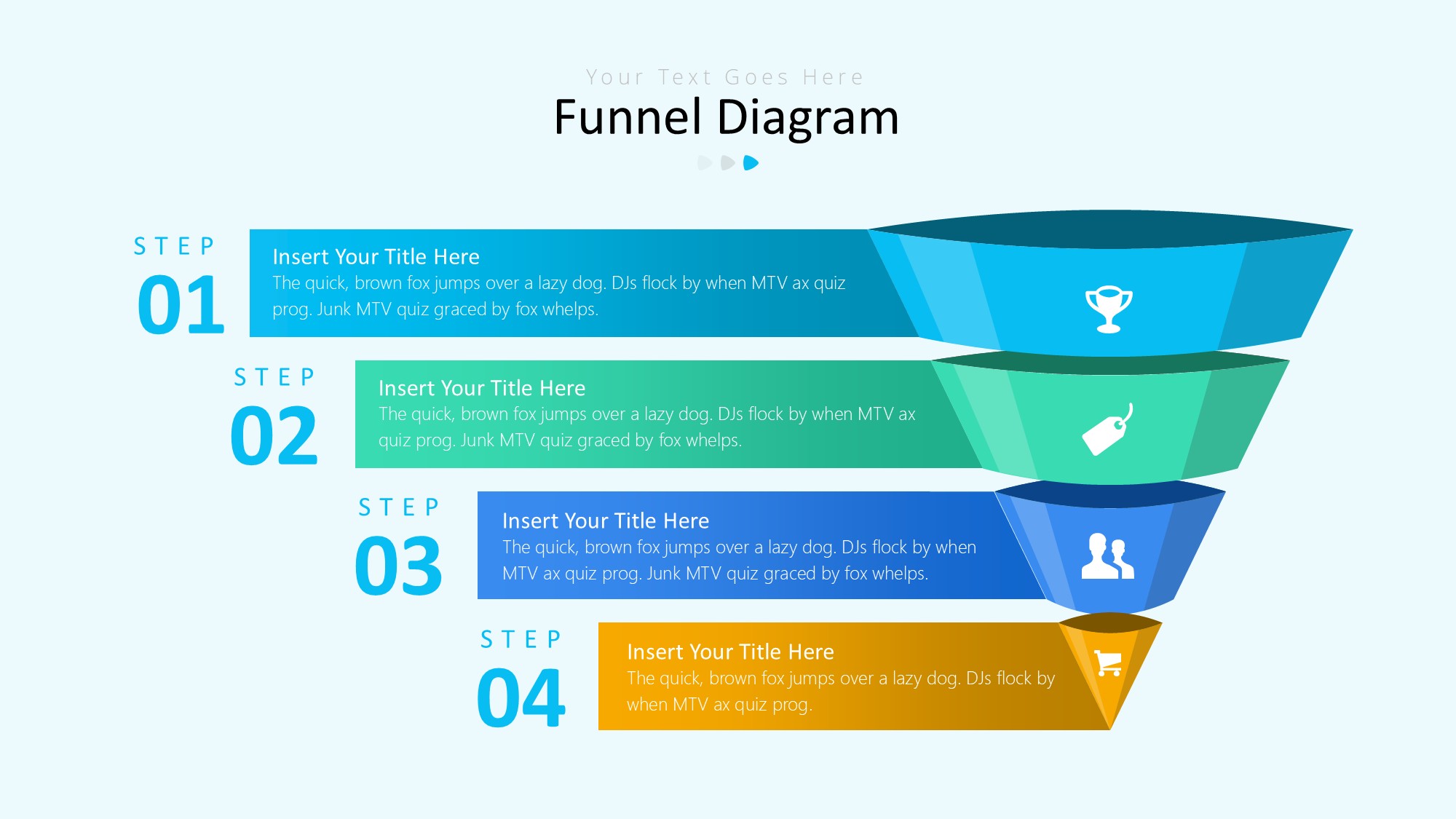 锥形漏斗过滤信息图示PPT模板
