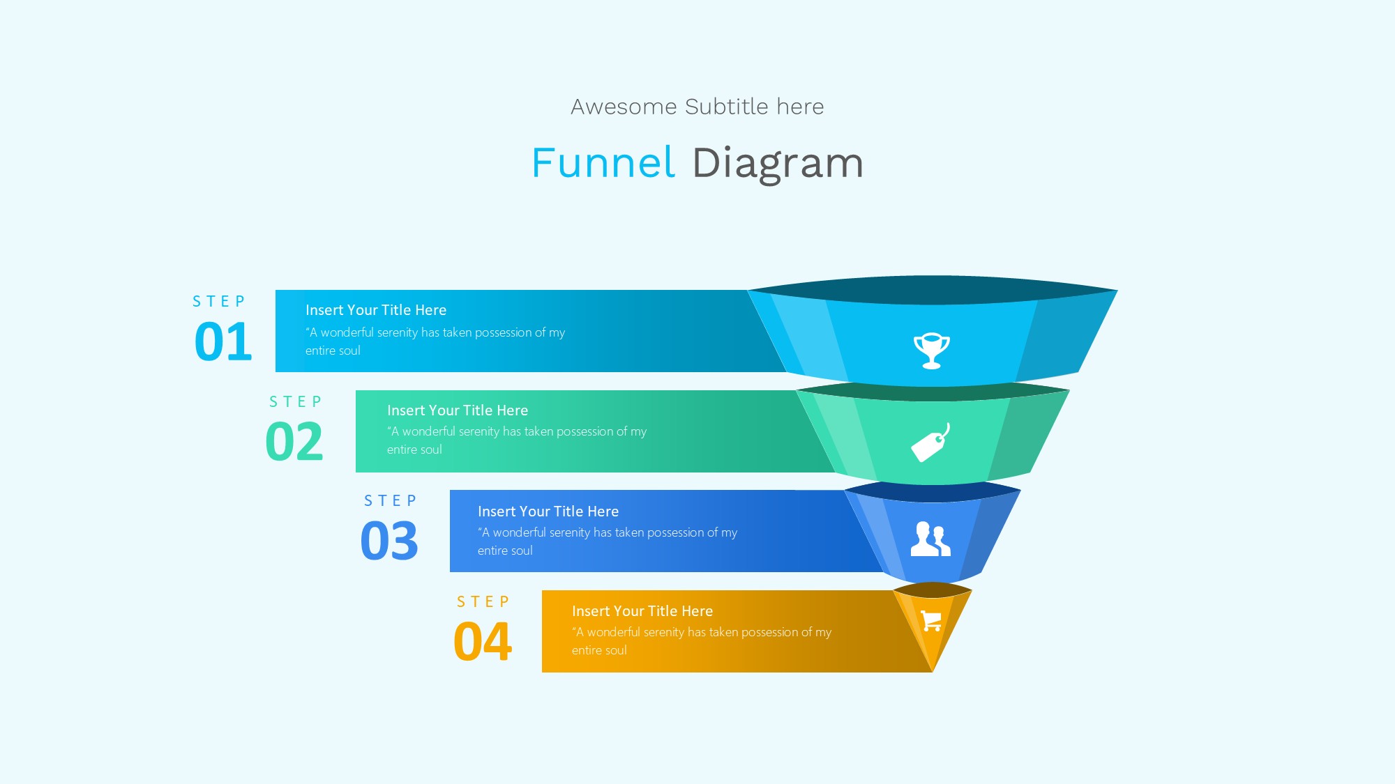 锥形漏斗过滤信息图示PPT模板