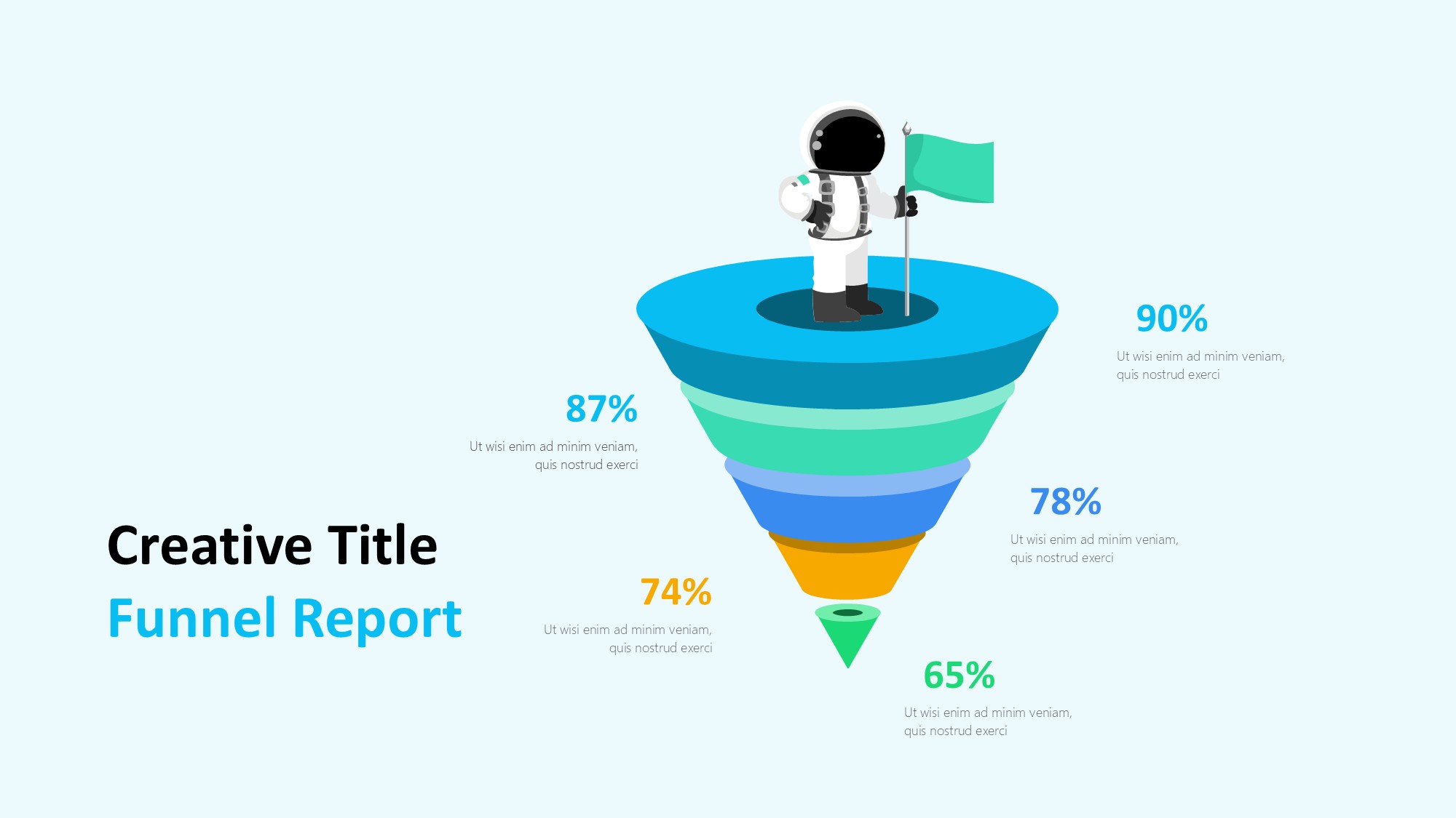 锥形漏斗过滤信息图示PPT模板