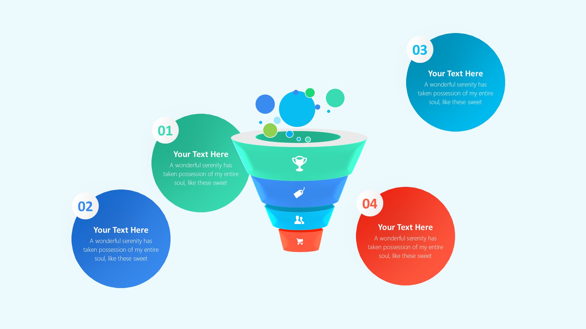 锥形漏斗过滤信息图示PPT模板