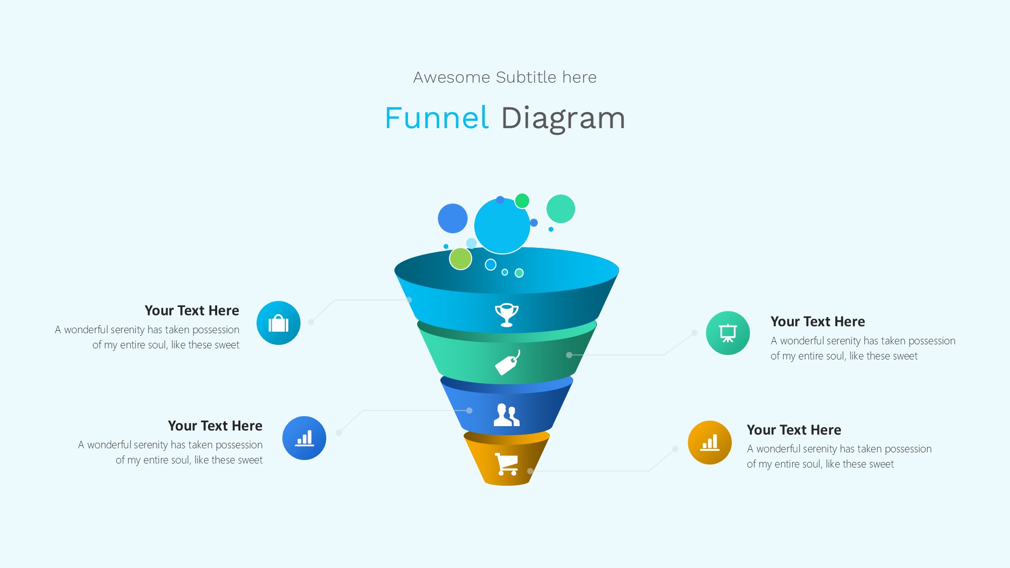 锥形漏斗过滤信息图示PPT模板
