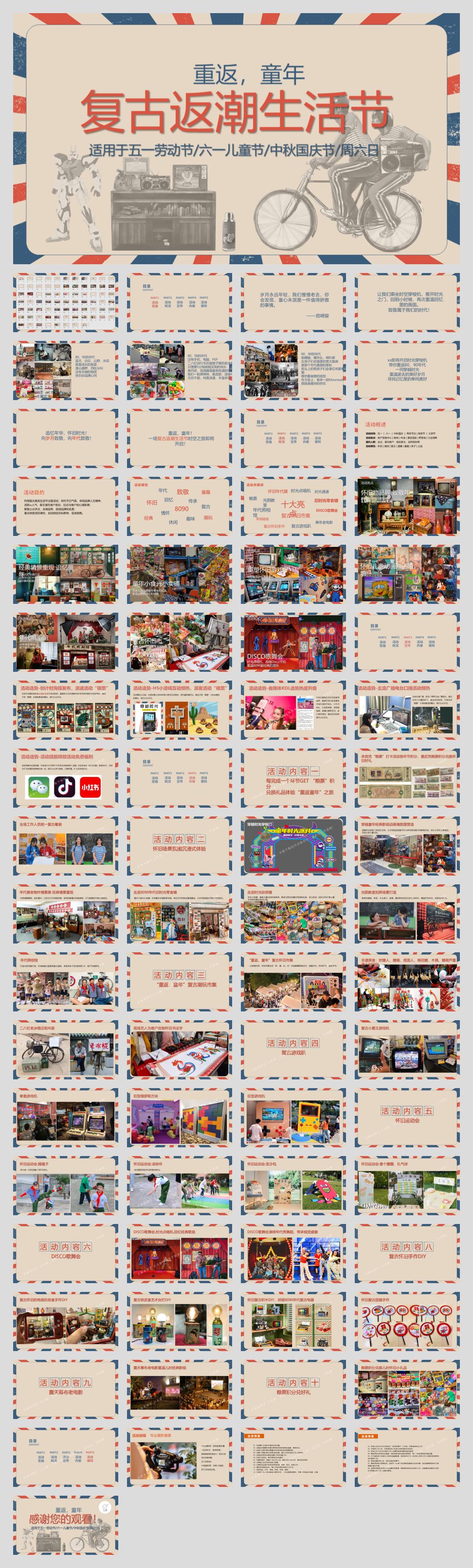 复古怀旧返潮生活节五一劳动节六一儿童节国庆节主题活动策划方案.pptx