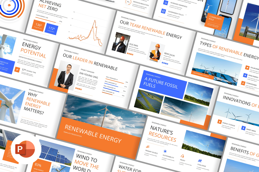 可再生能源PPT模板 (PPTX)