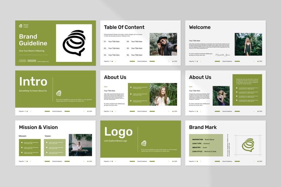 品牌指南 PPT模板 (PPTX)