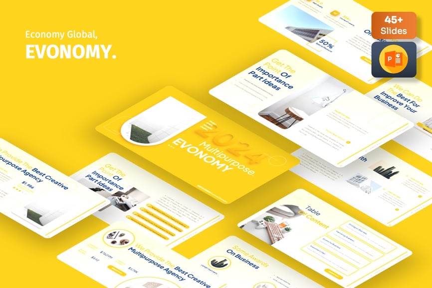 经济PowerPoint模板 (PPTX)