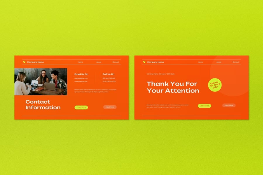 橙色极简商业投资PPT模板 (PPT,PPTX)