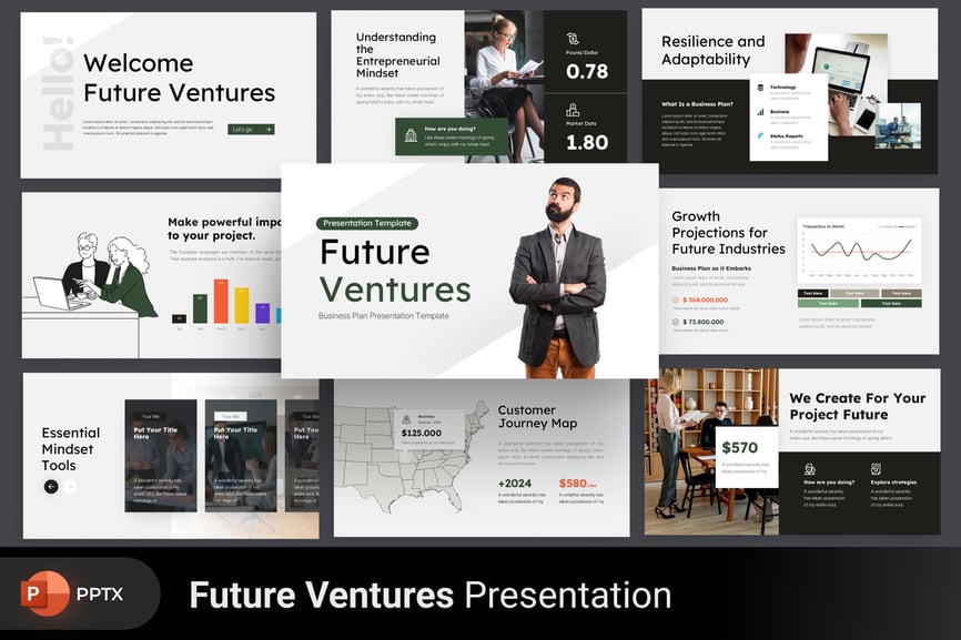 商业计划书 PPT模板 (PPTX)