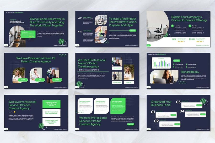 作品集、摄影，也可用于个人作品集PPT模板 (PPTX)