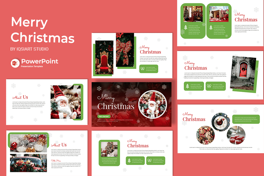 圣诞快乐PPT模板 (PPTX)