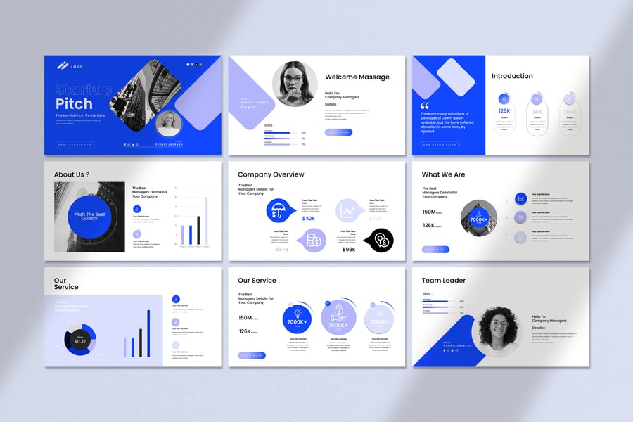 初创公司推介演示PPT模板 (PPTX)