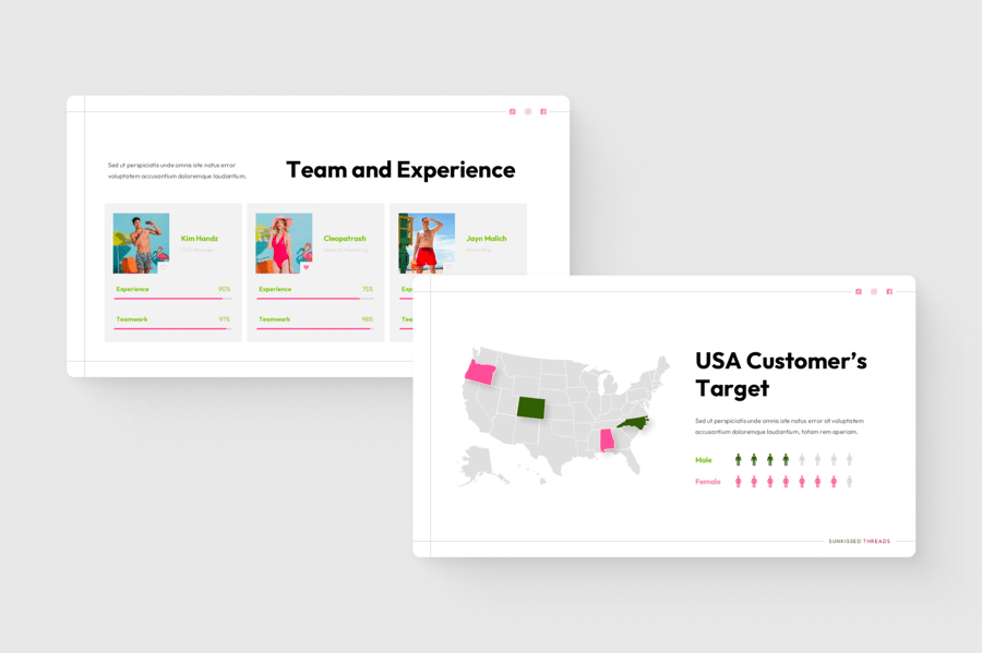 Pitch Deck 泳装 PPT模板 (PPTX)