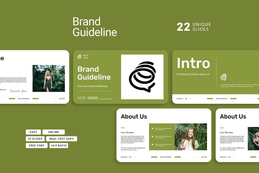 品牌指南 PPT模板 (PPTX)